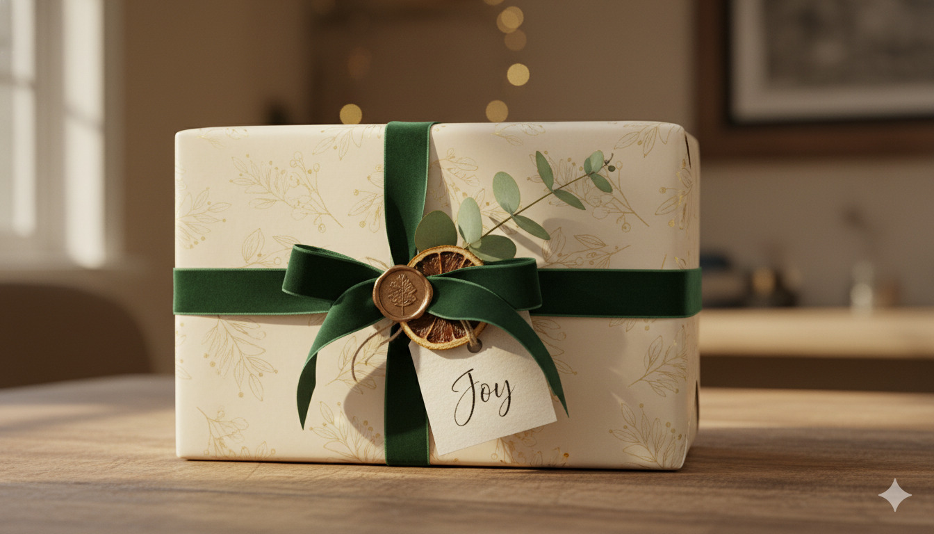 Classic gift wrapping style